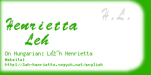 henrietta leh business card